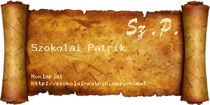 Szokolai Patrik névjegykártya
